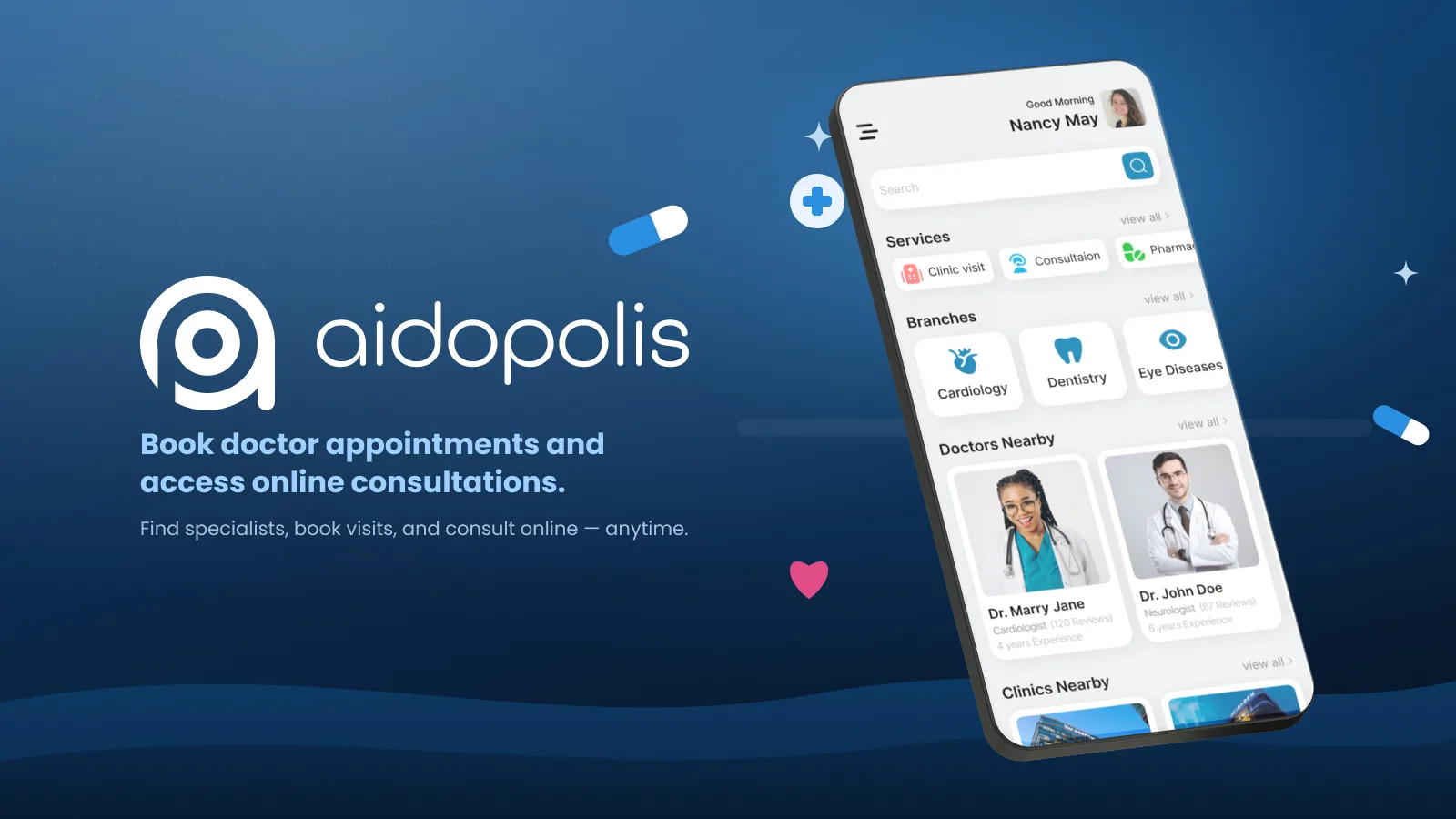 Aidopolis — Healthcare Booking case study cover