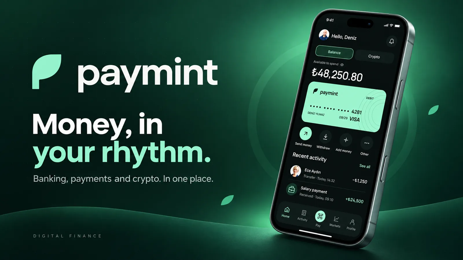 Paymint — Digital Finance App case study cover