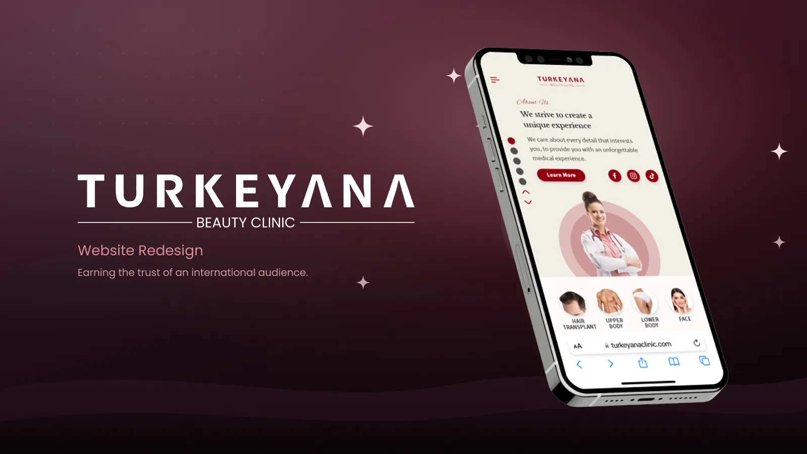 Turkeyana Redesign — Clinic Website case study cover