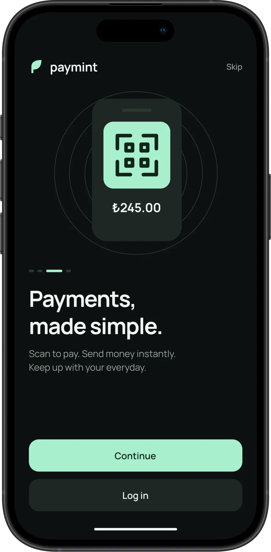 Paymint screen