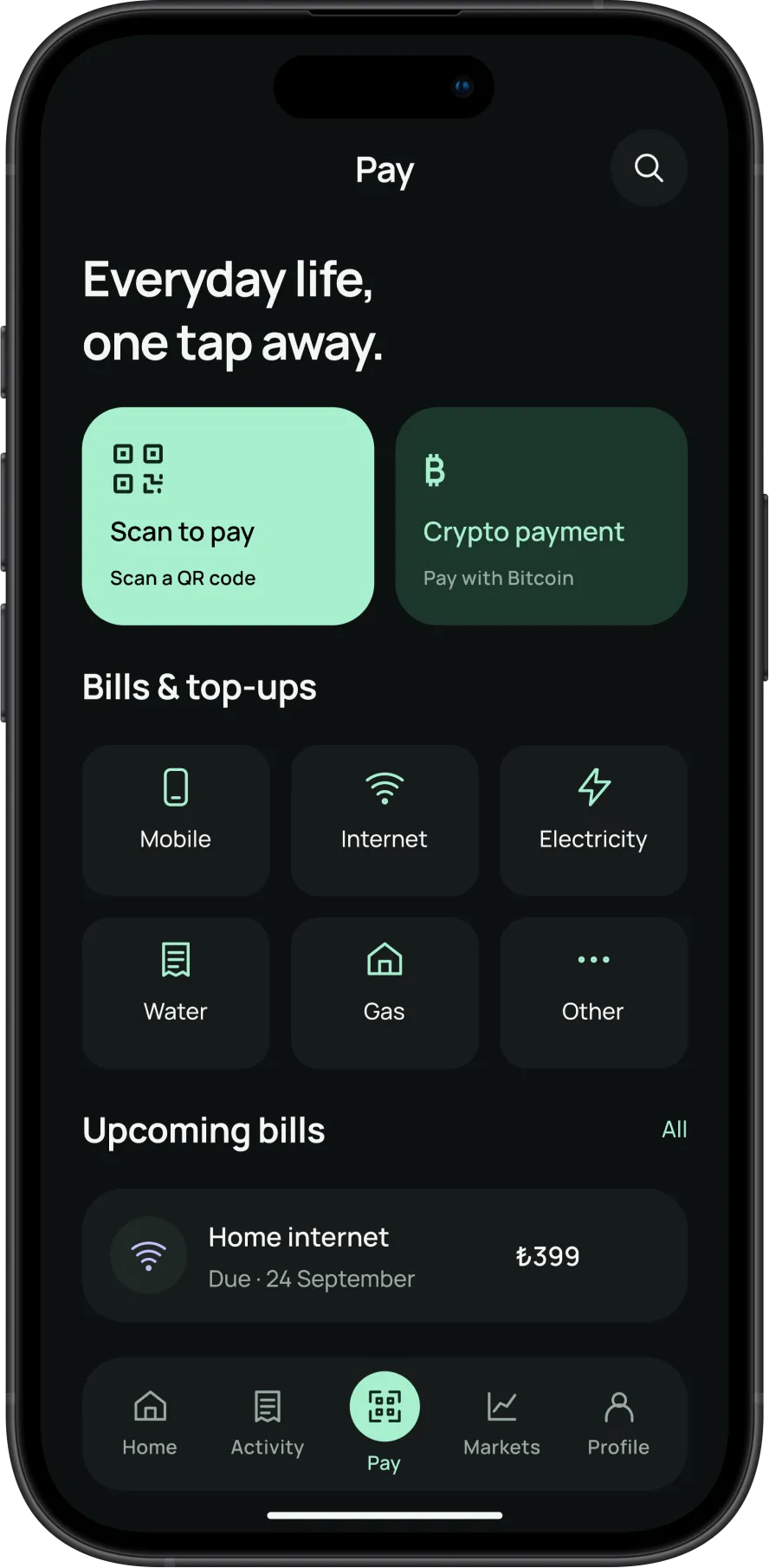 Paymint screen