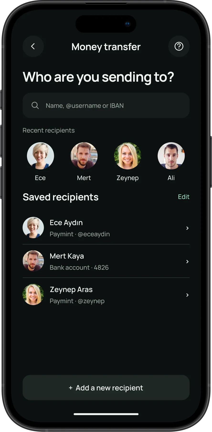 Paymint screen