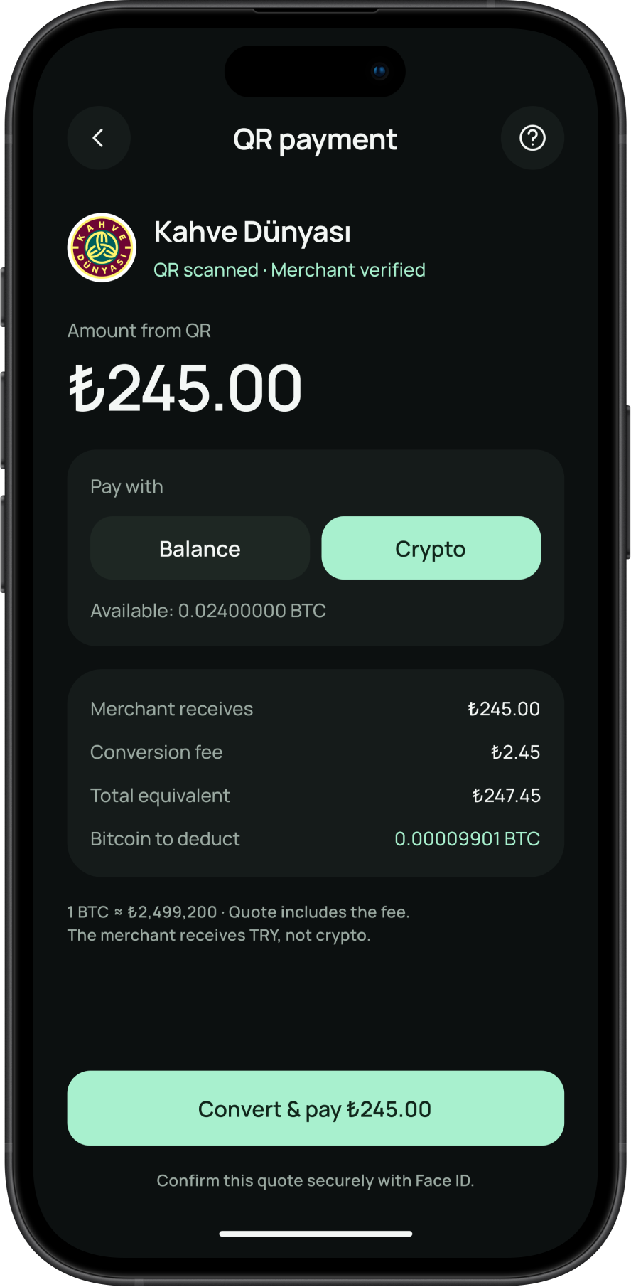 Paymint – QR payment with crypto