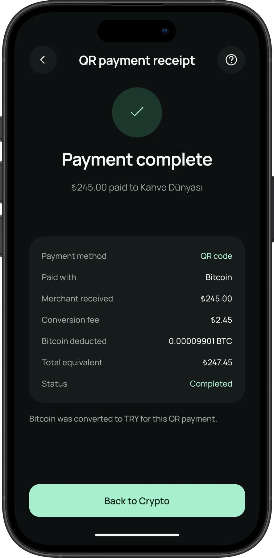 Paymint screen